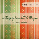 Vintage Polka Dot & Stripes Christmas Colors {Paper Pack}