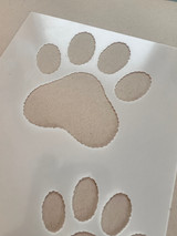 Jagged Paw Print Stencil