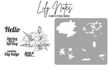Lily Notes {stamp & stencil bundle}