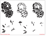 Layering Peony Stencil