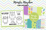 Monster Mayhem {stamp & paper BUNDLE}