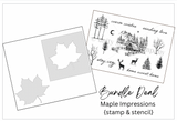 Maple Impressions {stamp & stencil}