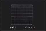 Clear Acrylic Stamp Block - 2.75 X 2.75 - With Grid