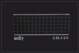 Clear Acrylic Stamp Block - 5.9" x 2.36"- With Grid