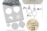 Bold Baubles - Stamp/Stencil/Tag,Paper BUNDLE